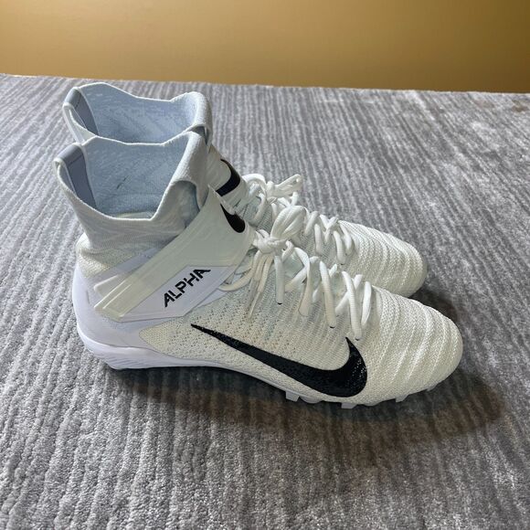 Nike Alpha Menace Elite 2 Flyknit Football Cleats Mens 11.5 Detachable White